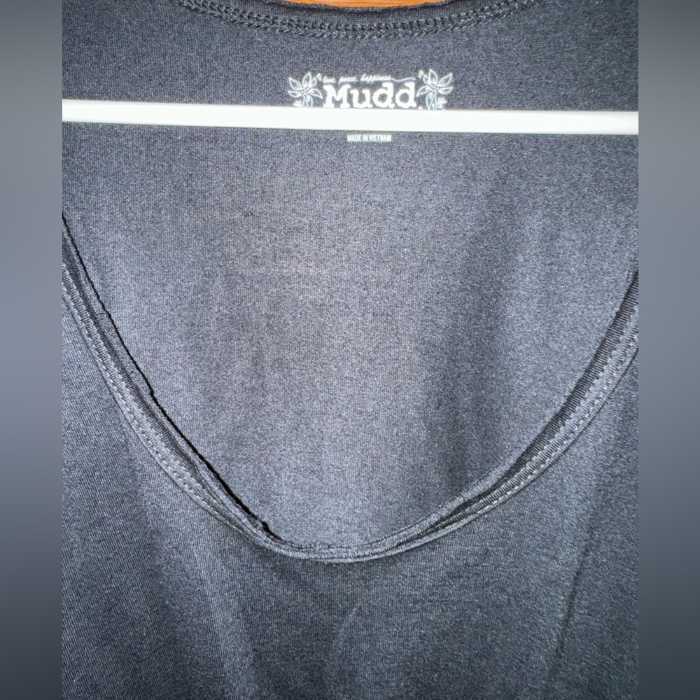 Mudd Juniors Women’s Cropped Tie Black lightweight T-Shirt Size Large NWT - Picture 8 of 8